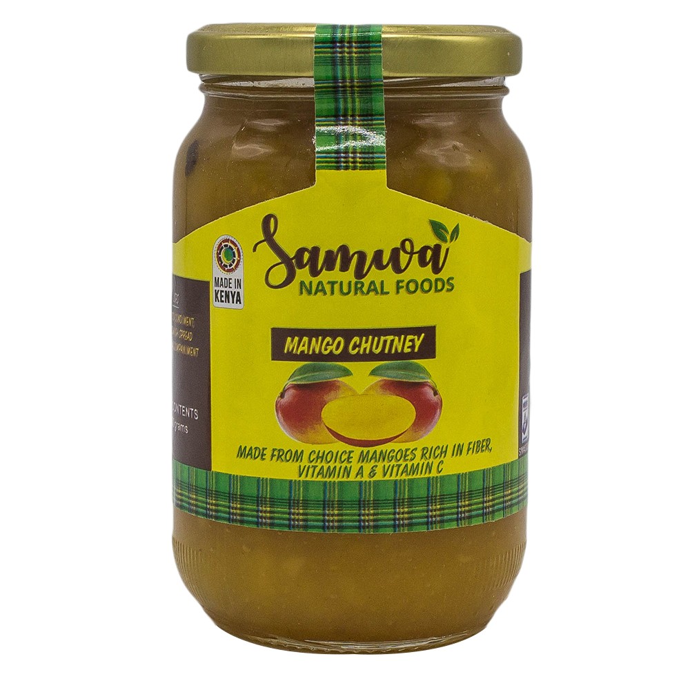 Low-sugar mango chutney from Samwa Natural Foods Kenya